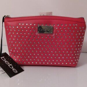 Bebe Women's Pink Cosmetic Bag, NWT